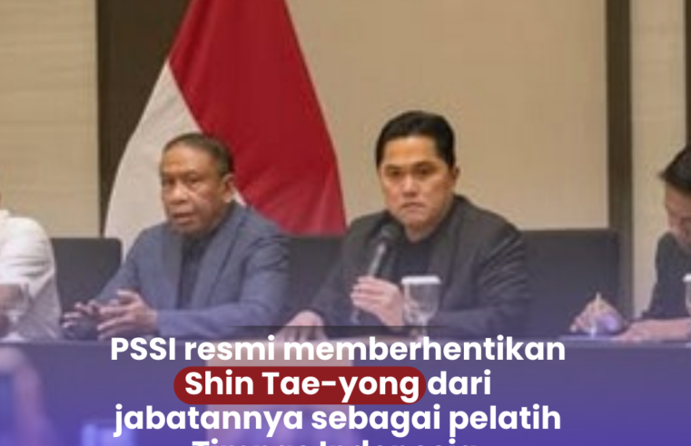 PSSI resmi memberhentikan Shin Tae-yong dari jabatannya sebagai pelatih Timnas Indonesia