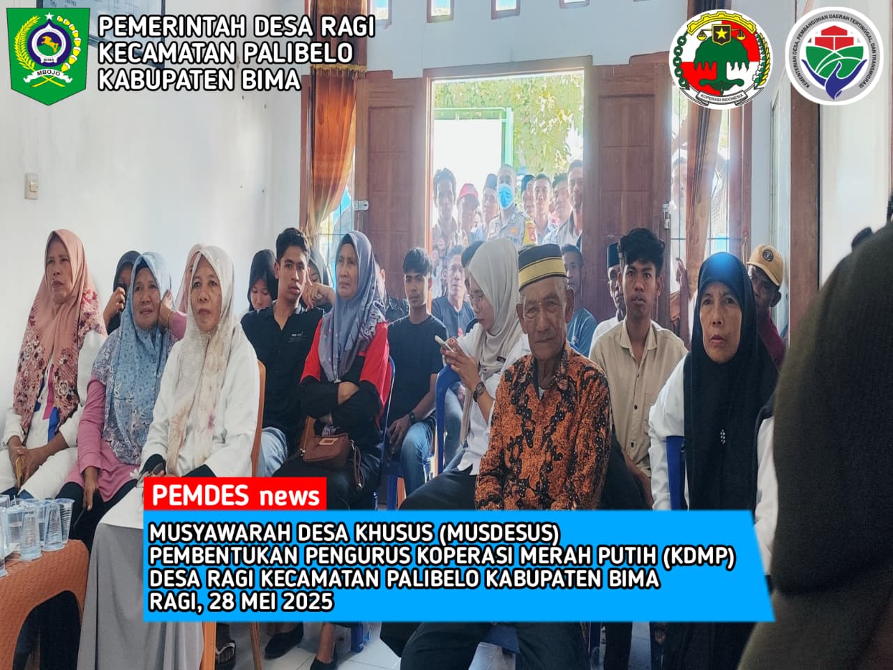 Pada Musyawarah Desa Khusus (MUSDESUS), Pemdes Ragi Resmi Membentuk Pengurus Koperasi Merah Putih